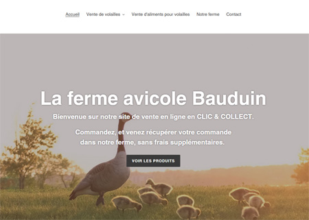 Vente en ligne ferme avicole bauduin